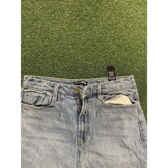 Fashion Nova jeans frayed hem sz 7/28 - Picture 3 of 7